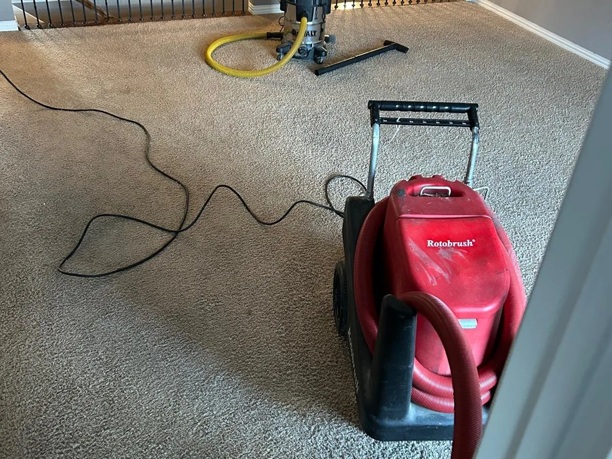 Prime Air Duct Experts duct-cleaning equipment staged inside a home in Greater Austin