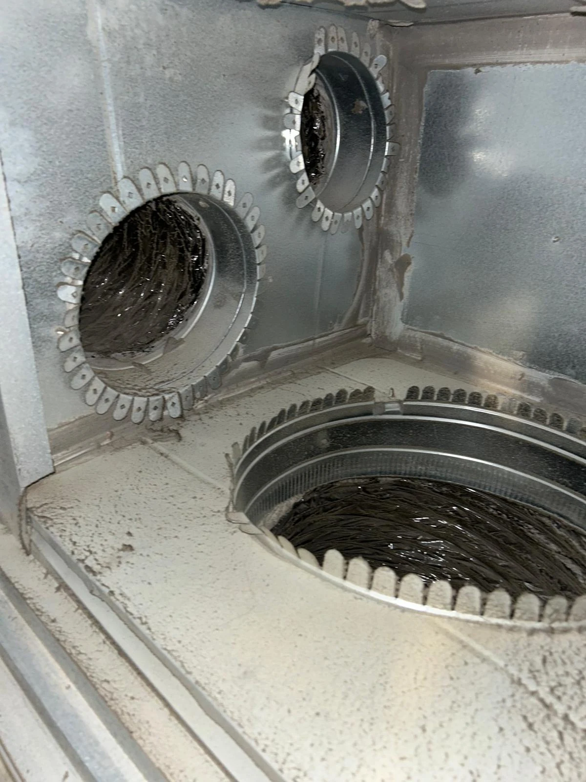The plenum at the air handler